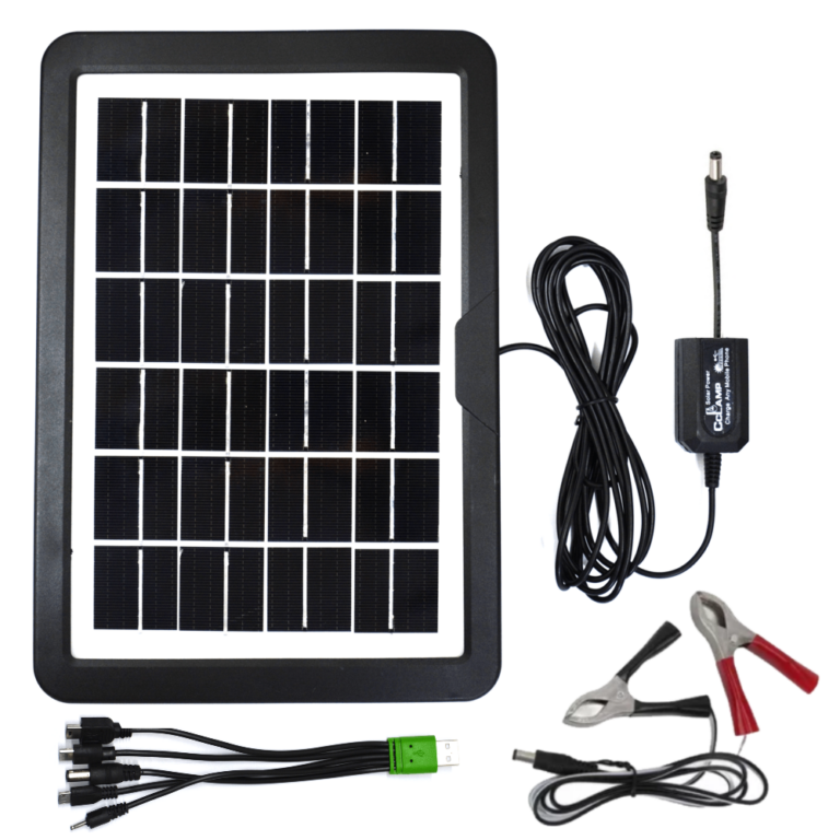 Kit Panel Solar Portátil 15W Para Baterías Y Dispositivos 12V y 6V Multiproposito