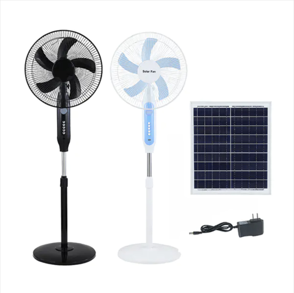 Ventilador De Pedestal + Panel Solar - ECO HOME Ahorra Energía Recargable